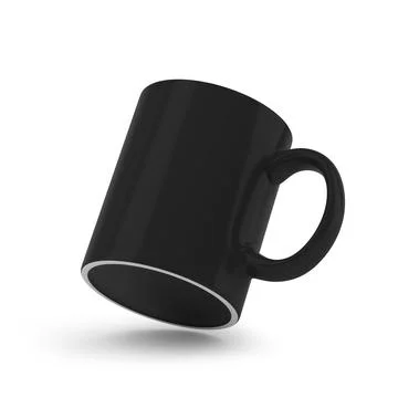 Black ceramic mug Stock Illustration