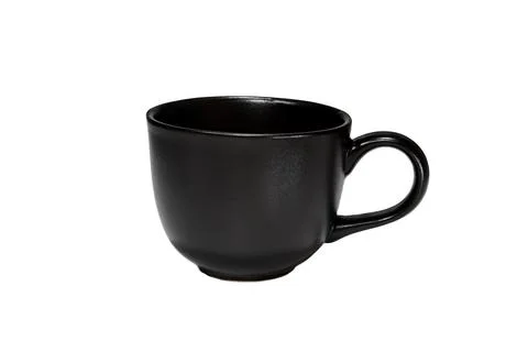 Black ceramic mug on a white background Stock Photos
