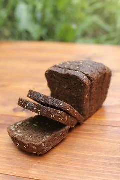 Black, cereal bread Stock Photos