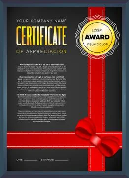 Black certificate design Stock Illustration