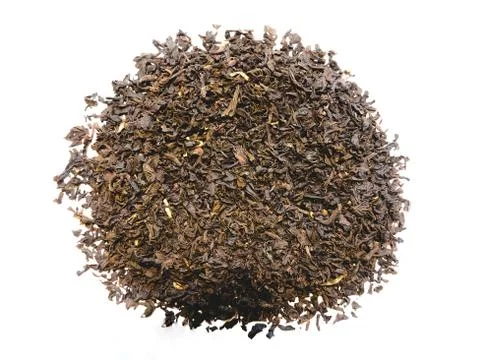Black Ceylon tea isolated on white background. Photography of tea. Stock Photos
