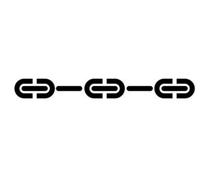 Black chain icon Illustrazione stock