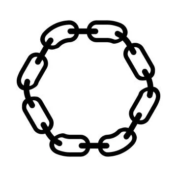 Black chain link vector in black Stock Illustration