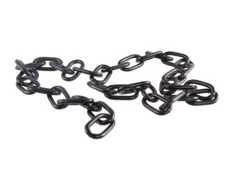 Black chain on a white background. Stock Photos