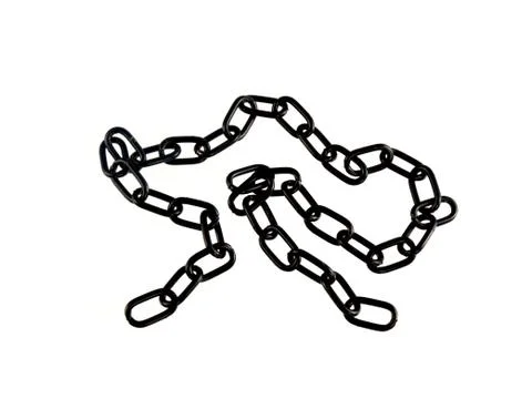 Black chain on a white background. Stock Photos
