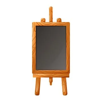 Black chalk board. Element of school, educational institution. Stock Illustration