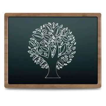 Black chalk board with tree Stock Illustration
