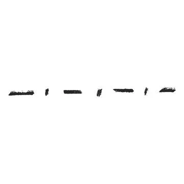 Black chalk dashed line with dots, vector important underlined, handwriting Stock Illustration