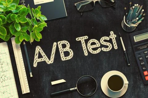 Black Chalkboard with AB Test. 3D Rendering Stock Illustration