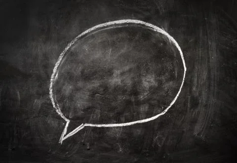 Black chalkboard background with bubble. Foto stock