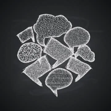 Black chalkboard background. Stock Illustration