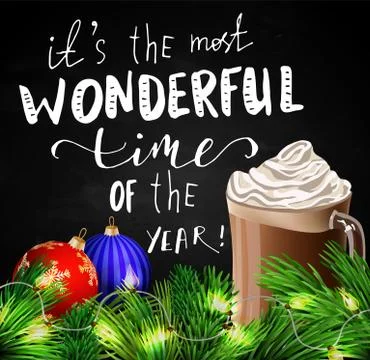Black chalkboard for Christmas Stock Illustration