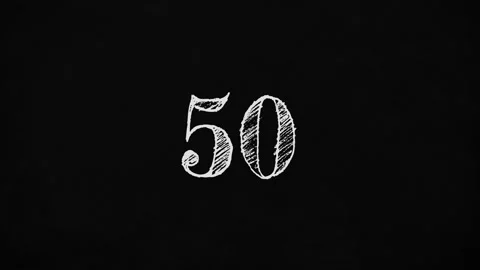 A black chalkboard countdown timer graphic animation in 4k Vídeos de archivo 155297051