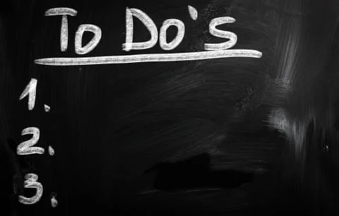 Black chalkboard image with empty to do list Stock Illustration