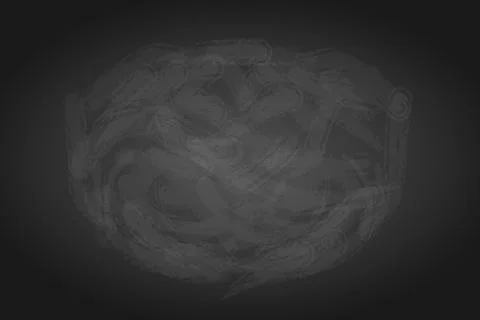 Black chalkboard texture background with white chalk erased smudges Stock Illustration