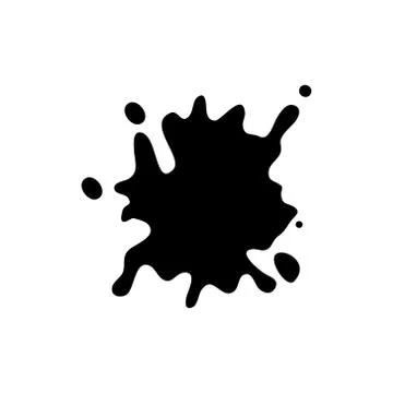 Black chaotic of ink blot. Vector illustration isolated variable figures. Ilustración de archivo