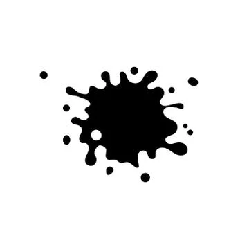 Black chaotic of ink blot. Vector illustration isolated variable figures. Ilustración de archivo