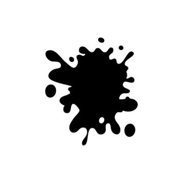 Black chaotic of ink blot. Vector illustration isolated variable figures. Stock Illustration