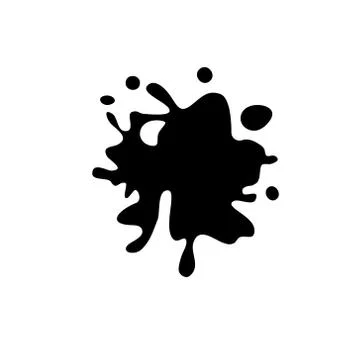 Black chaotic of ink blot. Vector illustration isolated variable figures. Ilustración de archivo
