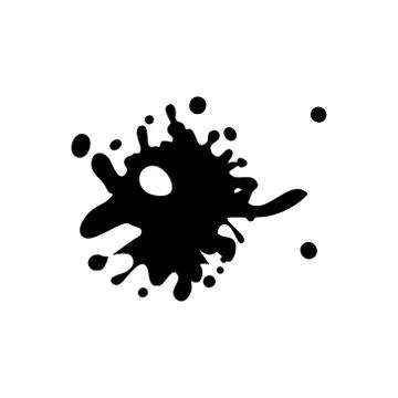 Black chaotic of ink blot. Vector illustration isolated variable figures. Ilustración de archivo