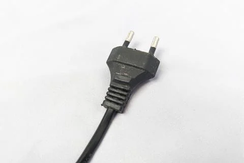 Black charger plug on a white background Stock Photos
