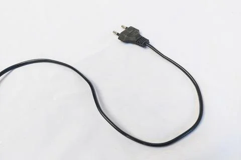 Black charger plug on a white background Stock Photos