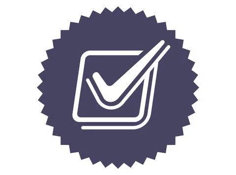 Black check mark icon for elections. Stock Illustration