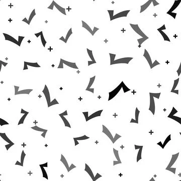 Black Check mark icon isolated seamless pattern on white background. Tick symbol 스톡 일러스트