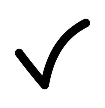 Black check mark icon isolated on white background vector illustration イラスト素材