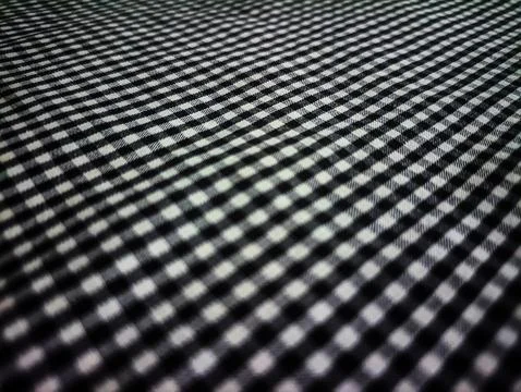 Black checkered tablecloth Stock Photos