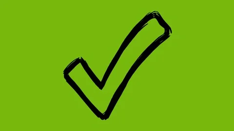 Black checklist line boil effect animation Stock Footage 341963807