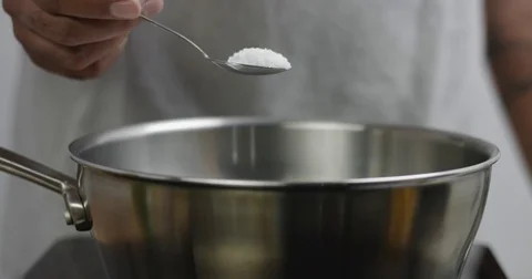 Black chef boiling spaghetti, close up Stock Footage 81615283
