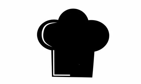 Black chef hat icon Stock Illustration
