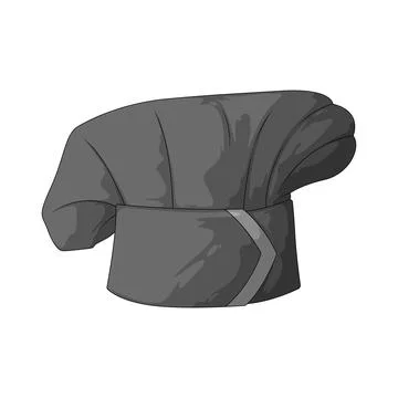 Black chef hat illustration Stock Illustration