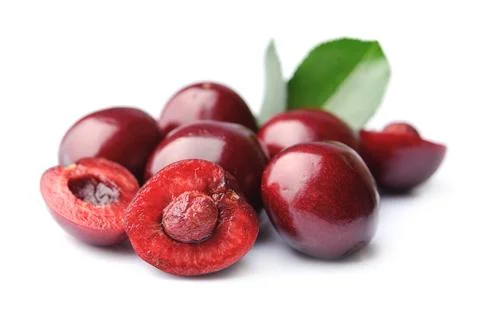 Black cherries fruit Stock Photos
