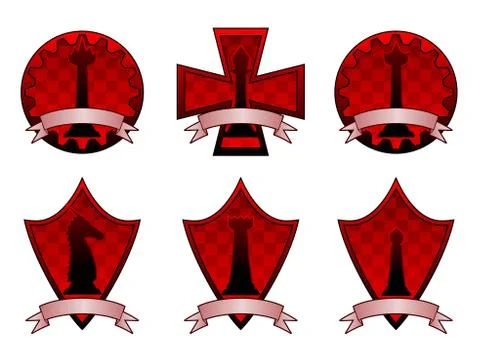 Black Chess banners Stock Illustration