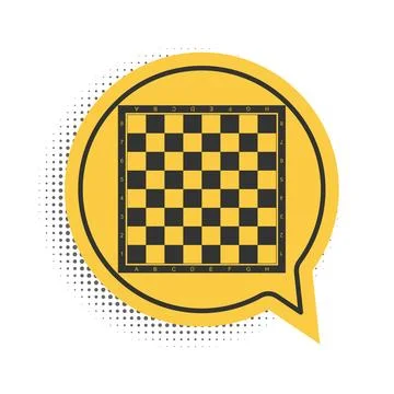 Black Chess board icon isolated on white background. Ancient Intellectual board Stock Illustration
