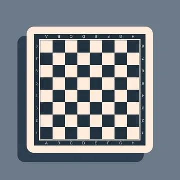 Black Chess board icon isolated on grey background. Ancient Intellectual board Stock Illustration