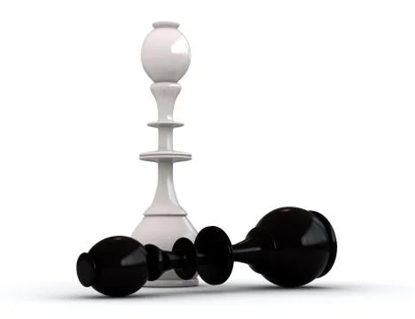 Black chess king down Illustrazione stock