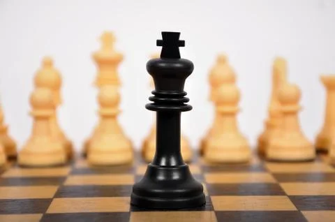 Black chess king Foto stock