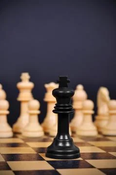 Black chess king Foto stock
