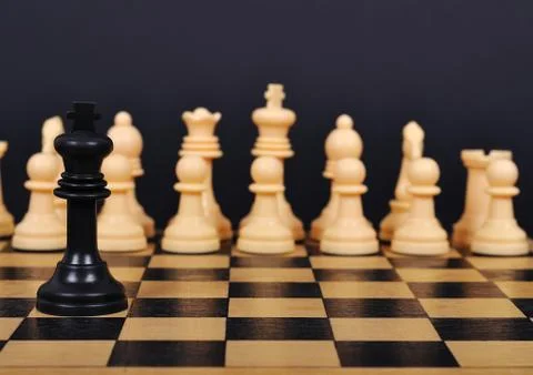 Black chess king Stock Photos