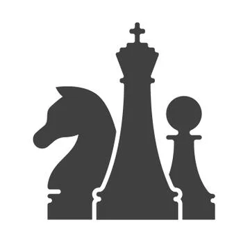 Black chess logo vector template Stock Illustration