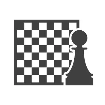 Black chess logo vector template イラスト素材