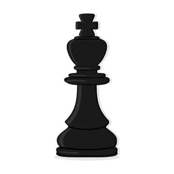 Black chess piece isolated vector illustration on a white background Stock Illustration