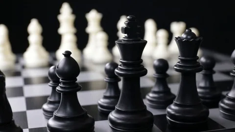 Black chess rotatory Stock Footage 119857145