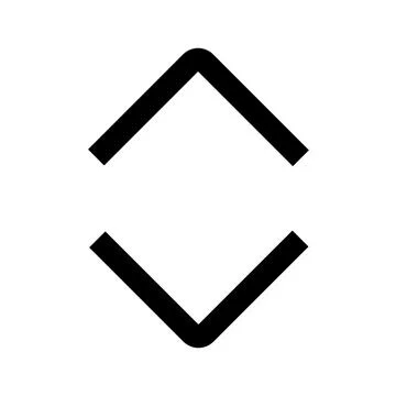 Black chevron arrow icon for user interface and navigation design 库存插图