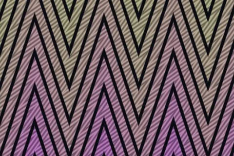 Black chevron lines repeat across a muted beige pink and purple background Stock Illustration