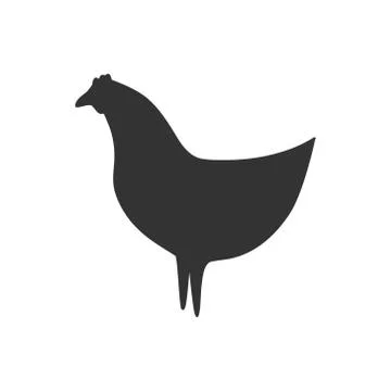 Black chicken icon Stock Illustration