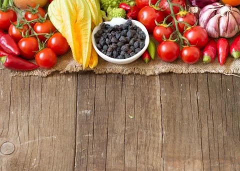 Black chickpea with vegetables Stock Photos